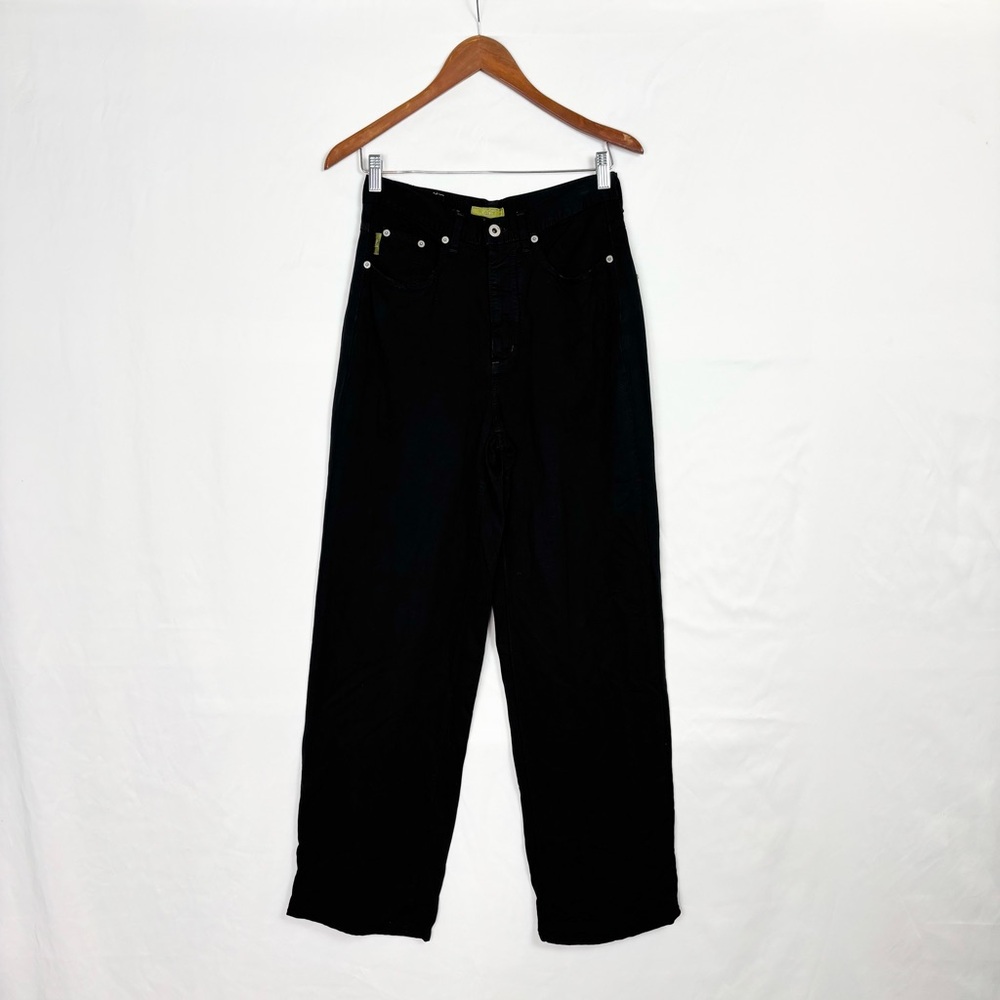 Pulp Straight Wide Leg‎ Jeans High Waist Black Size 8 USA